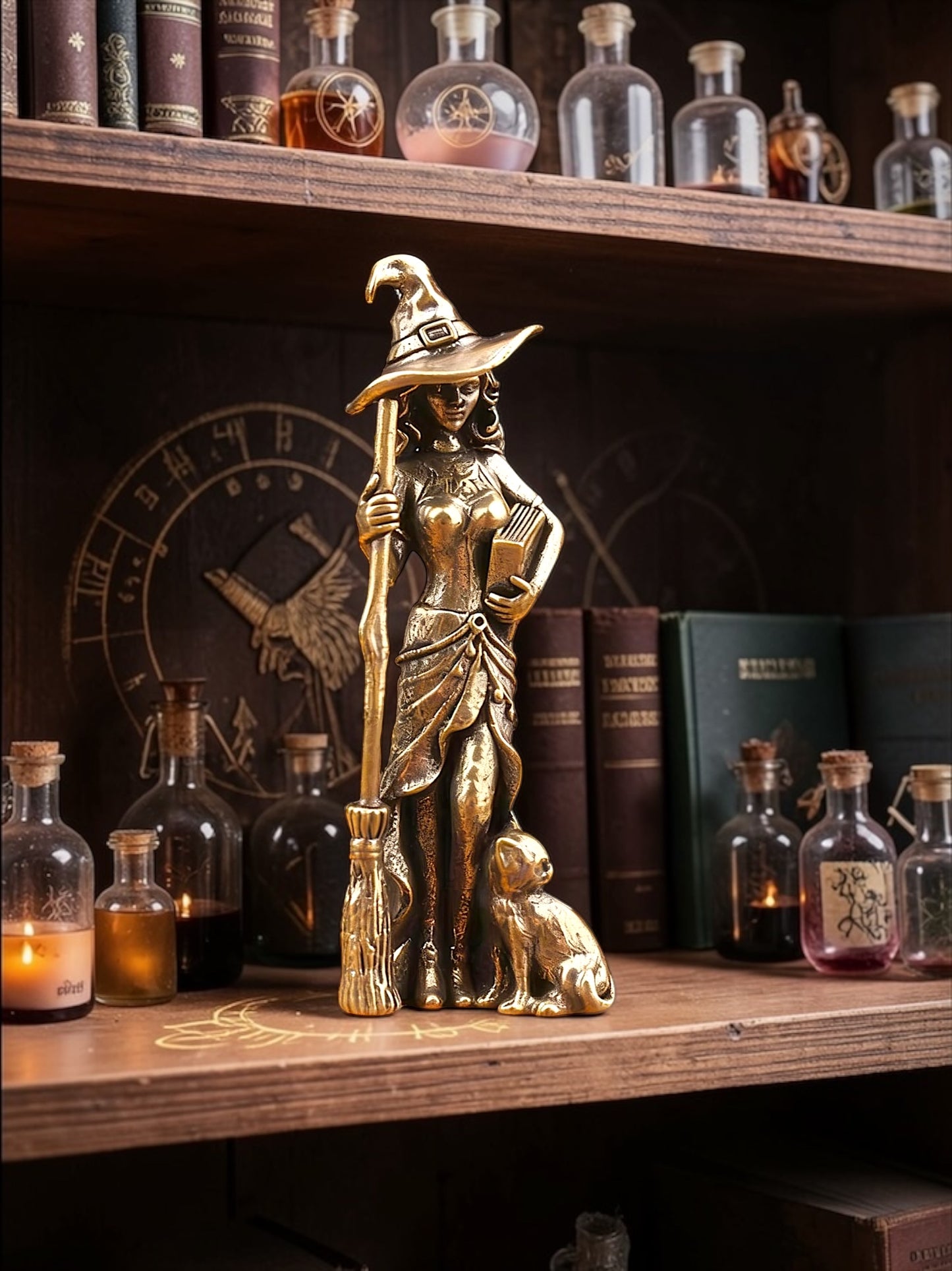 Brass Mini Witch Collectible Figurine
