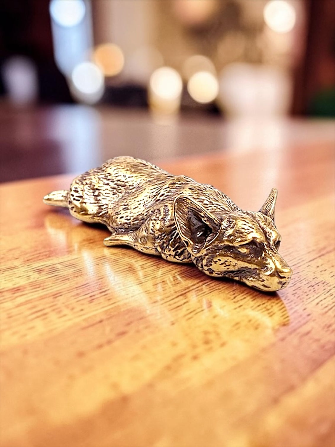 Brass Mini Corgi Collectible Figurine