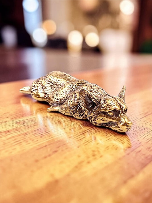 Brass Mini Corgi Collectible Figurine