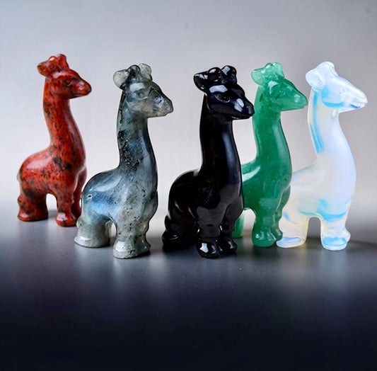 Crystal Giraffe Figurines
