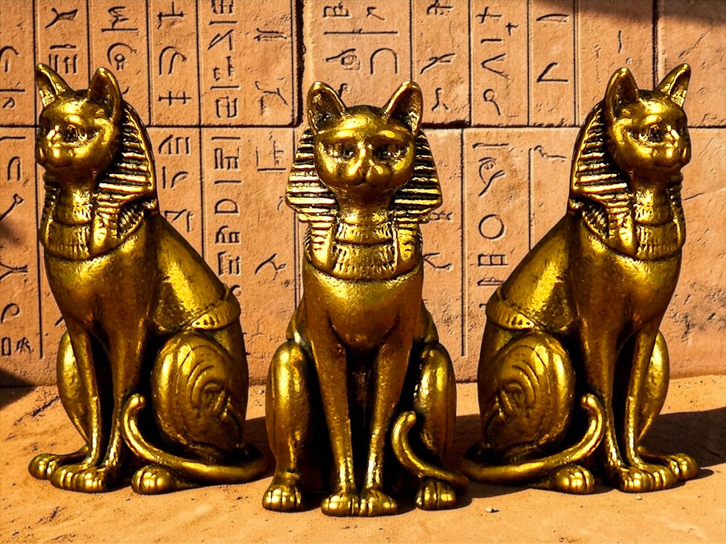 Brass Mini Egyptian Pharaoh Collectible Figurines