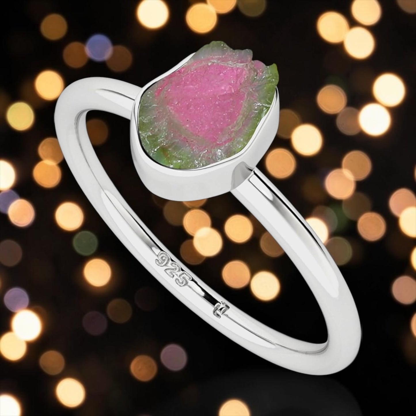 Natural Raw Gemstone Stackable Ring