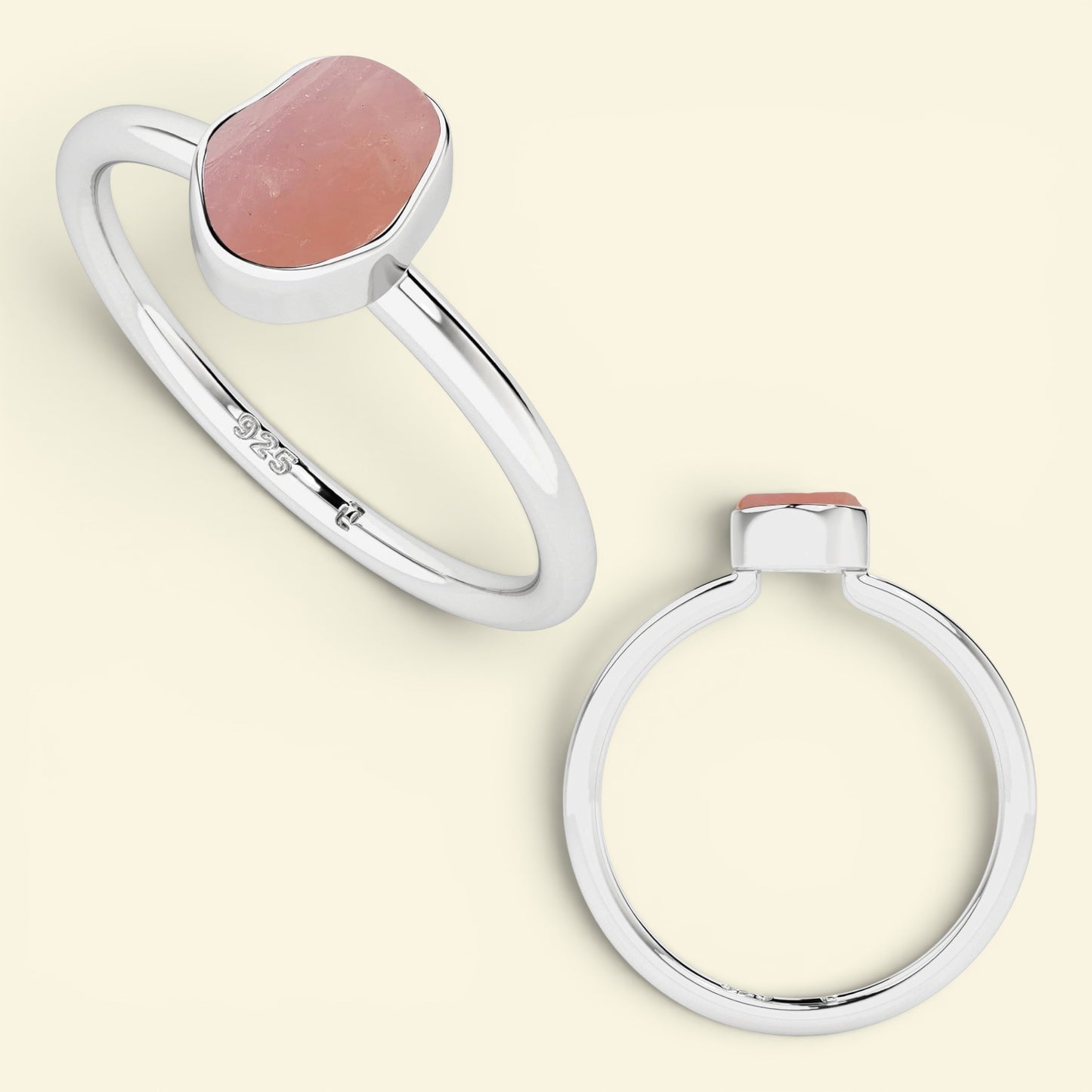 Natural Raw Gemstone Stackable Ring