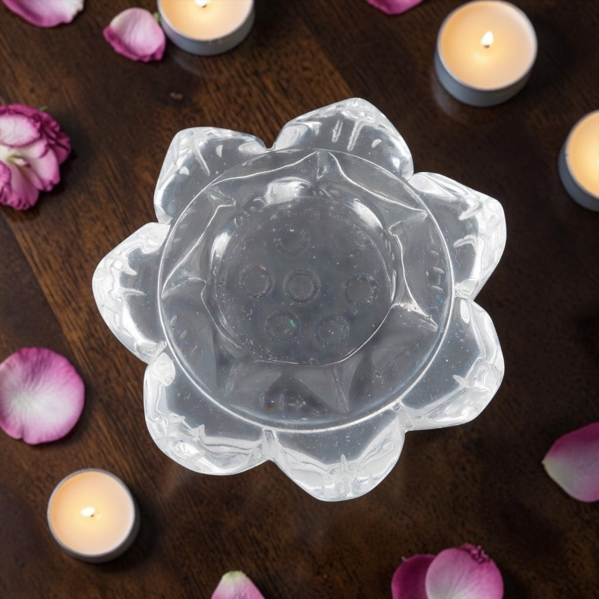 Crystal Sphere Holder Lotus Shaped