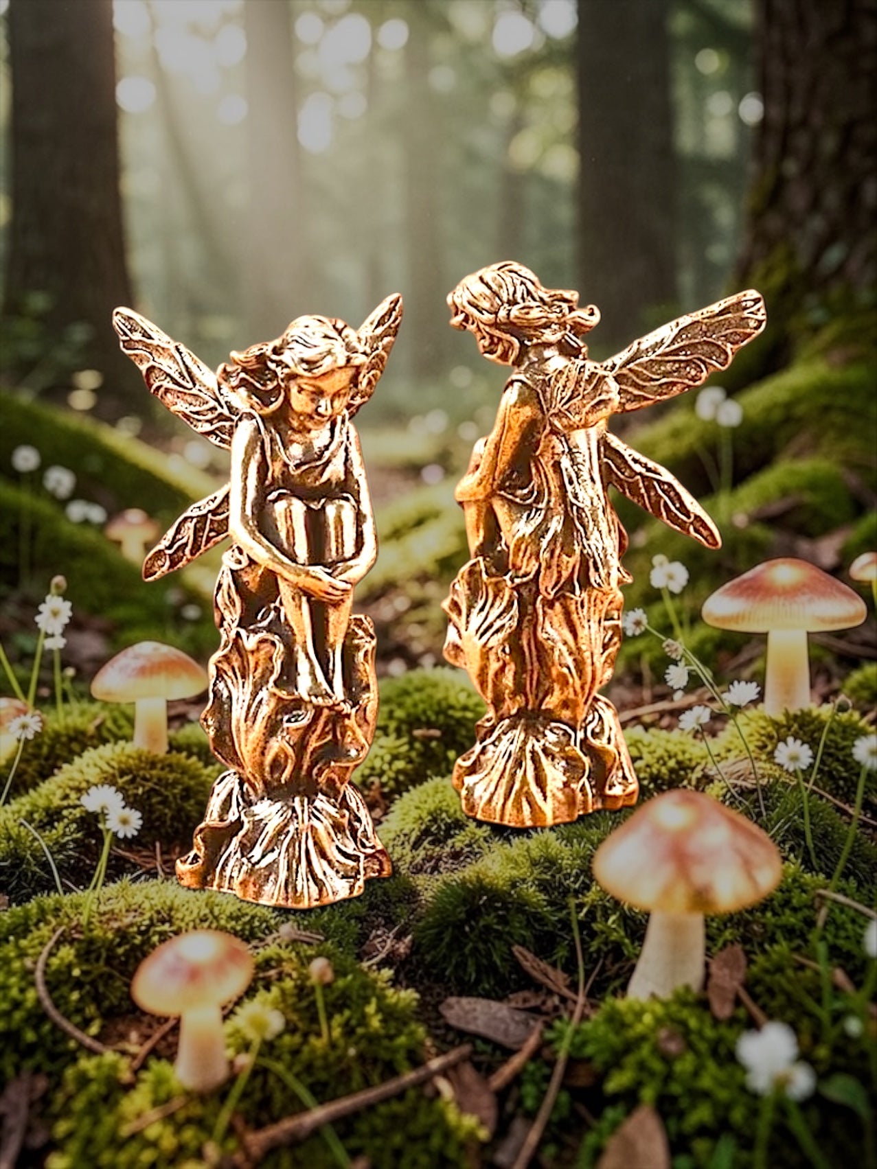 Brass Mini Fairy Collectible Figurine