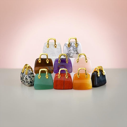 Crystal Purse Handbag Figurines - Set Of 3