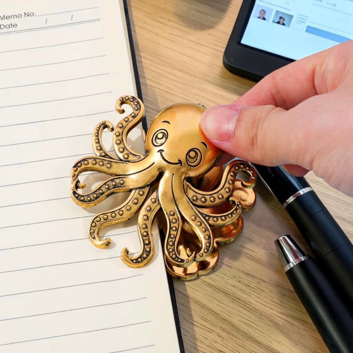 Retro Metal Octopus Book Journal Clips
