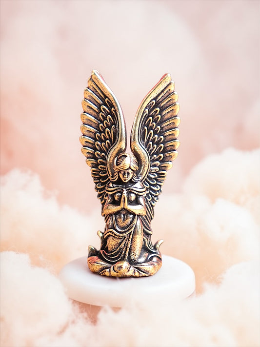 Brass Mini Kneeling Angel Collectible Figurine