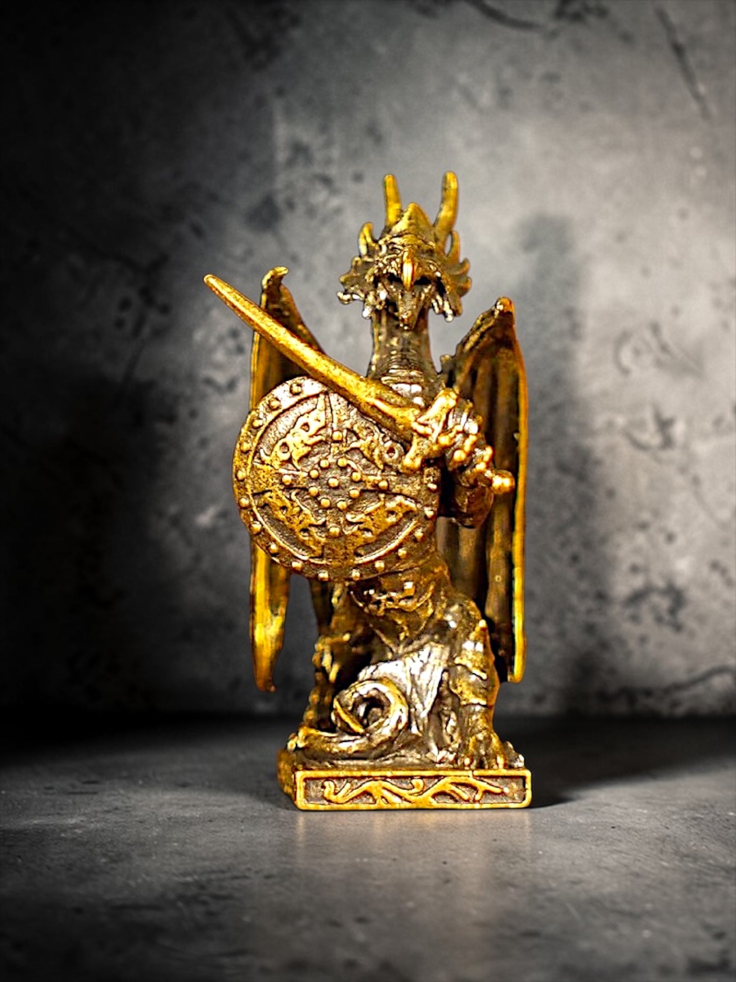 Brass Mini Dragon Family Collectible Figurines - Set Of 5
