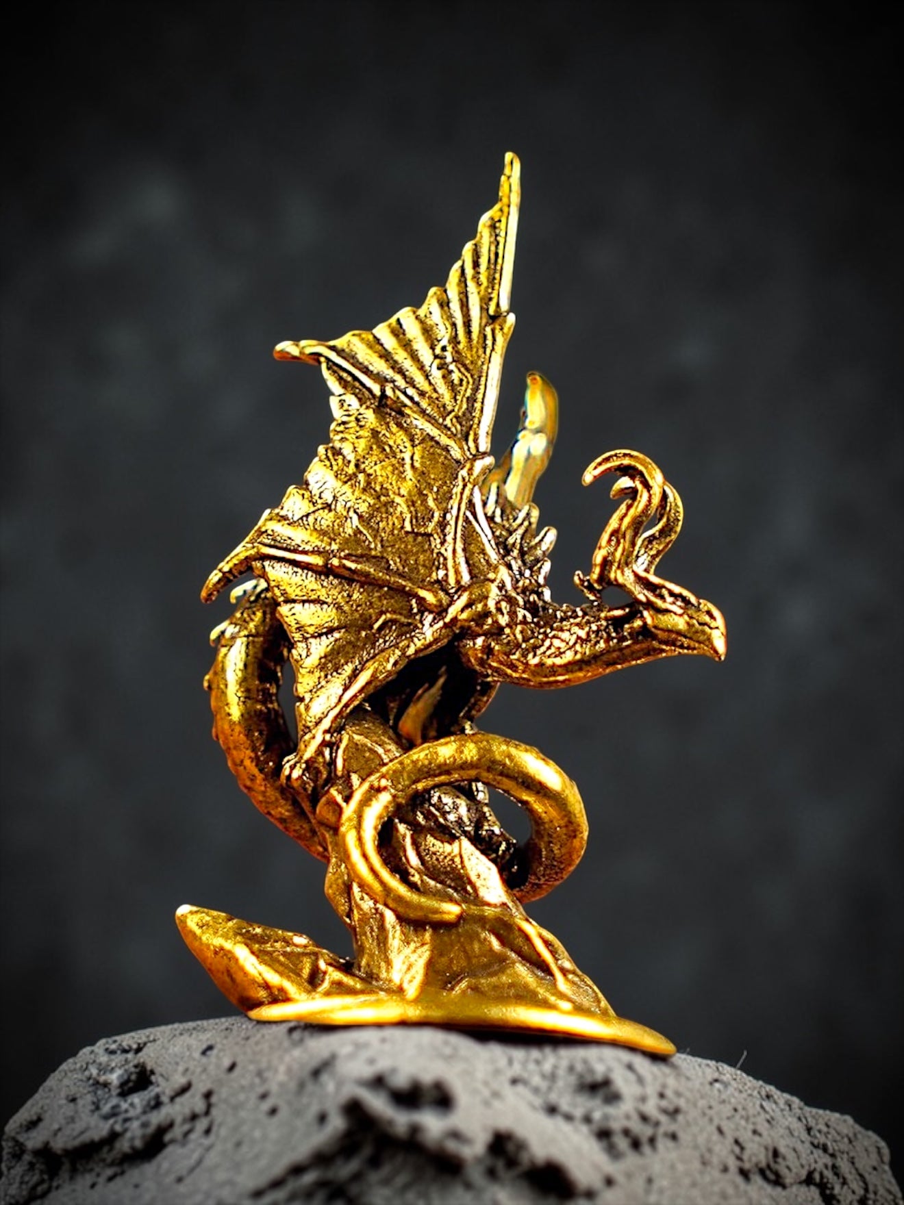 Brass Mini Demon Dragon Collectible Figurine
