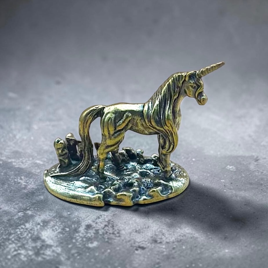 Brass Mini Unicorn Collectible Figurine