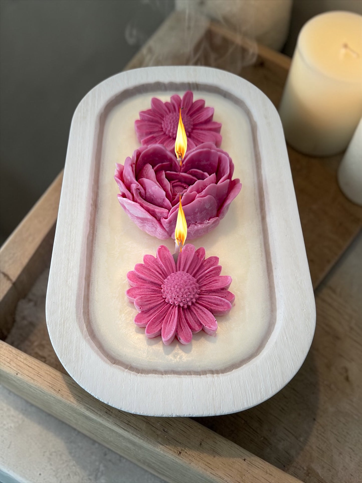Spa Retreat Spring Flowers Candle