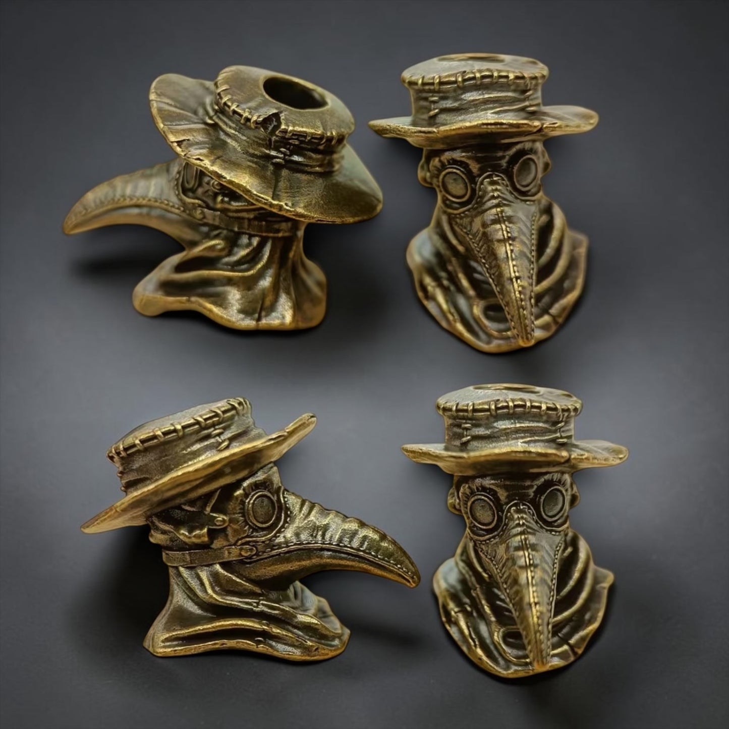 Brass Mini Plague Doctor Collectible Figurine