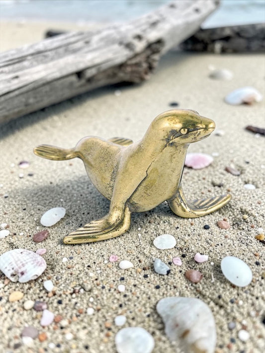 Brass Mini Seal Collectible Figurine