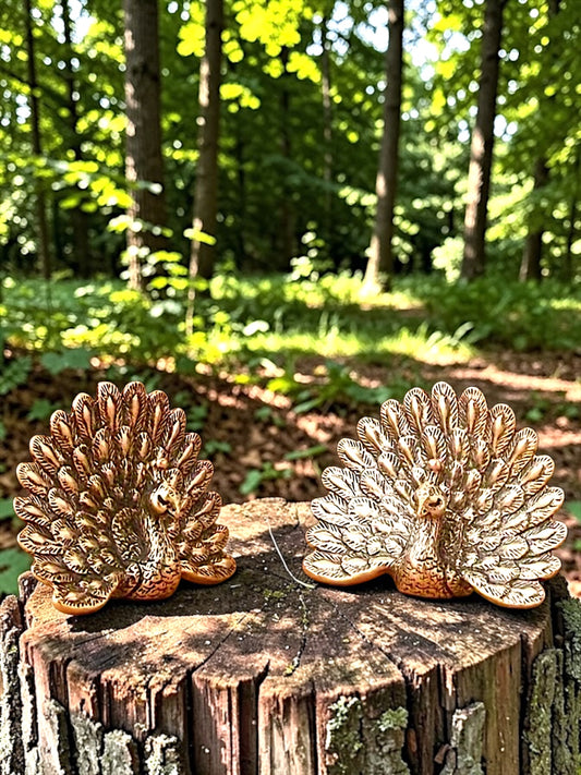 Brass Mini Peacock Collectible Figurine