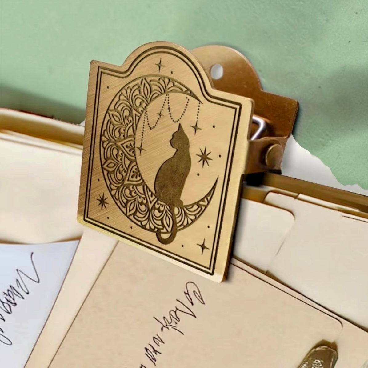 Vintage Metal Witchy Book Journal Clips