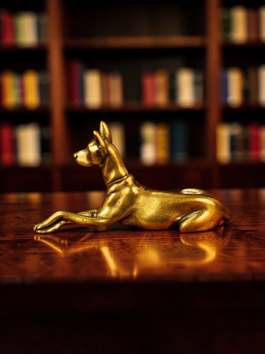 Brass Mini Doberman Collectible Figurine