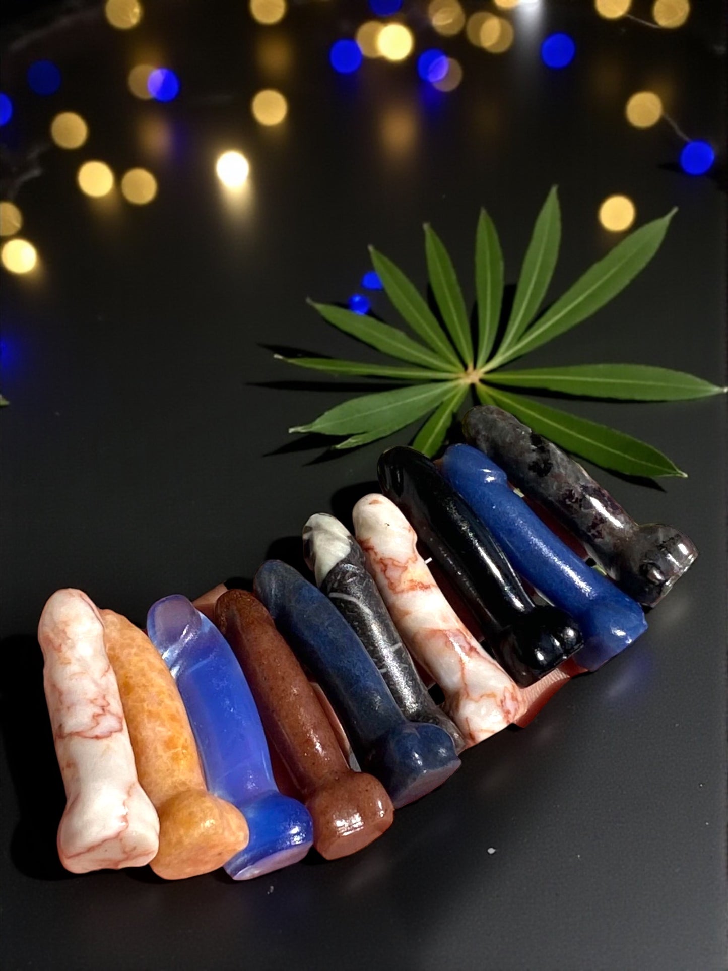 Crystal Male Phallic Figurines - Set Of 2