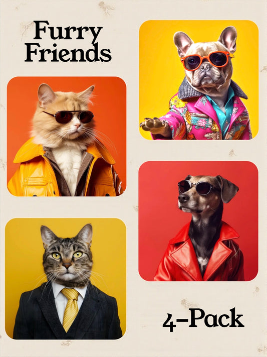 Furry Friends Coaster Set