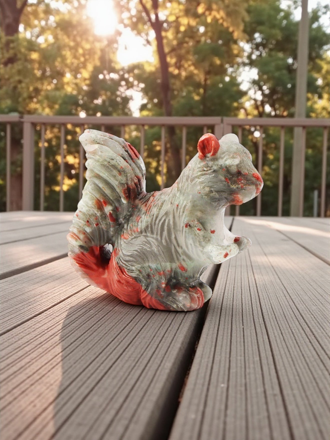Crystal Squirrel Figurines