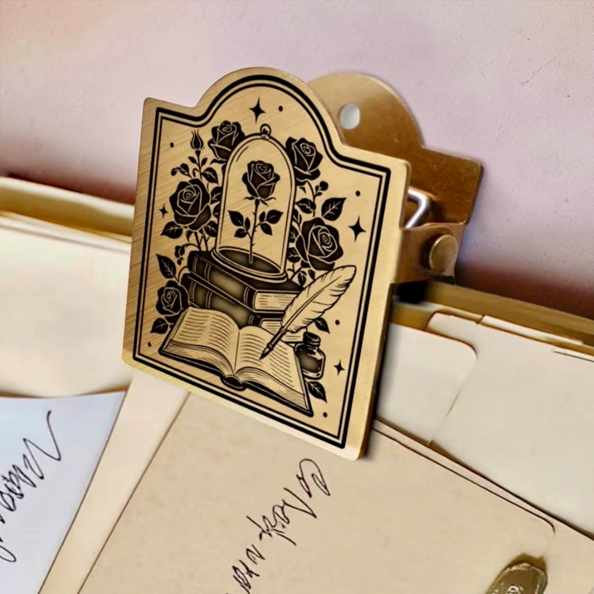 Vintage Metal Witchy Book Journal Clips