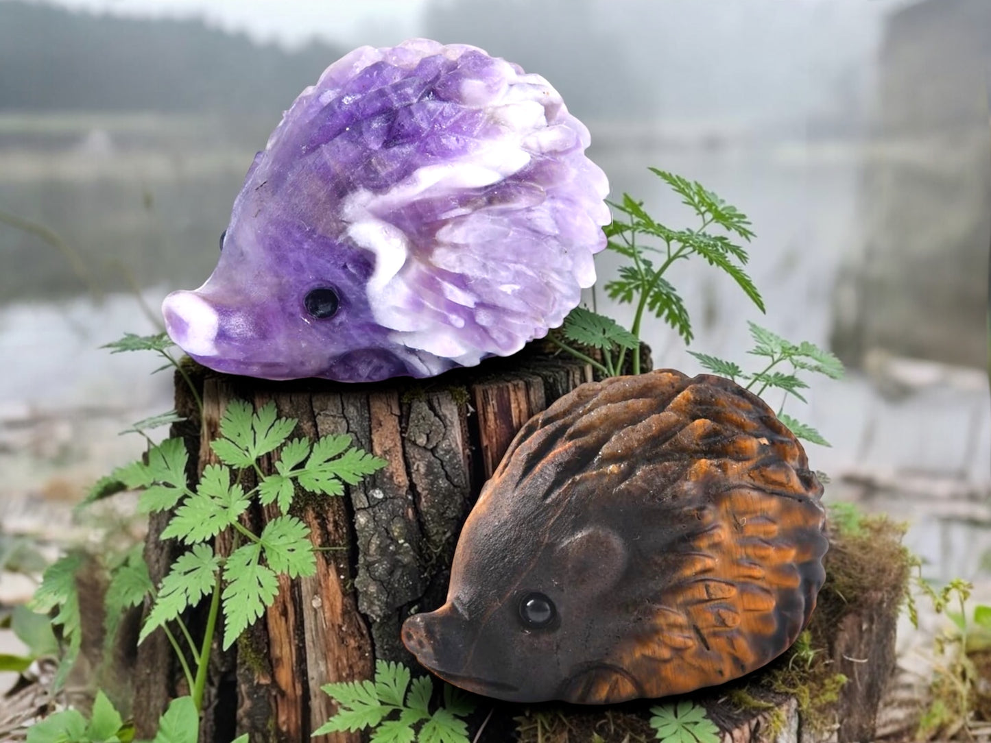 Crystal Hedgehog Figurines