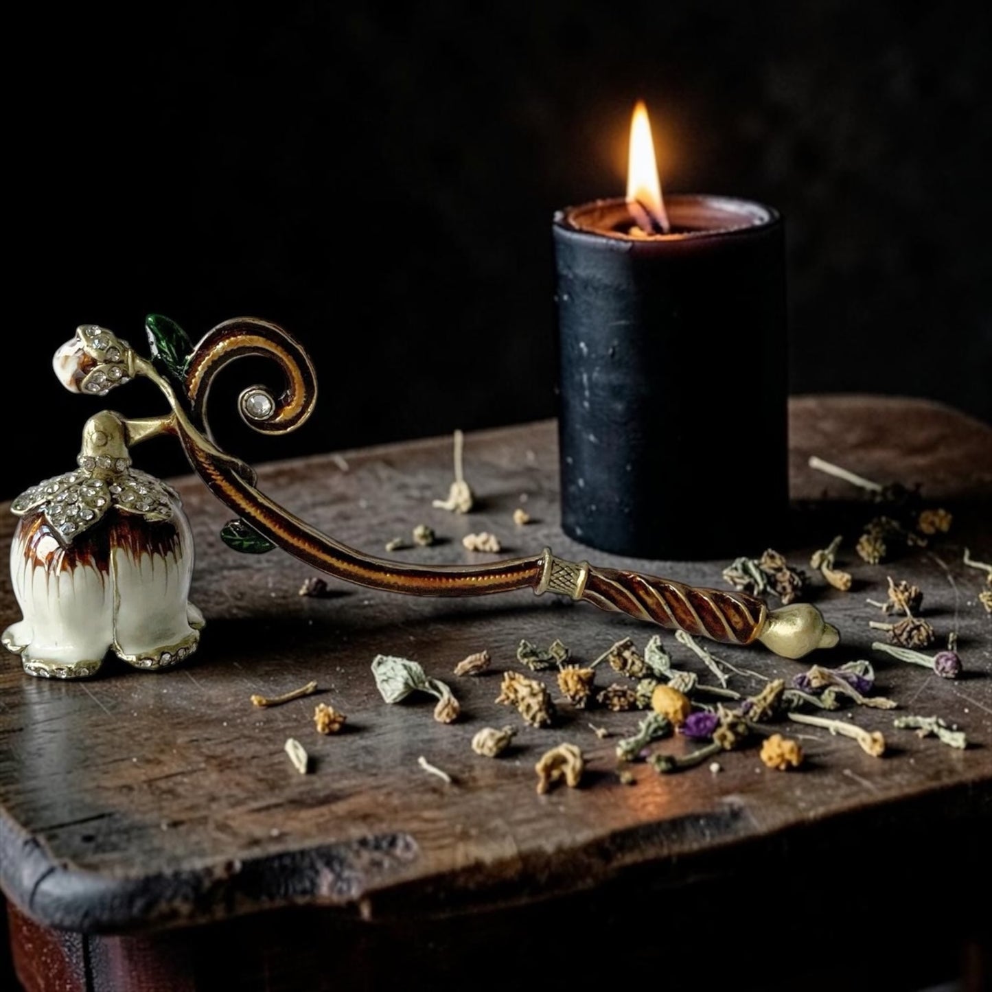 Vintage Flower Candle Snuffer