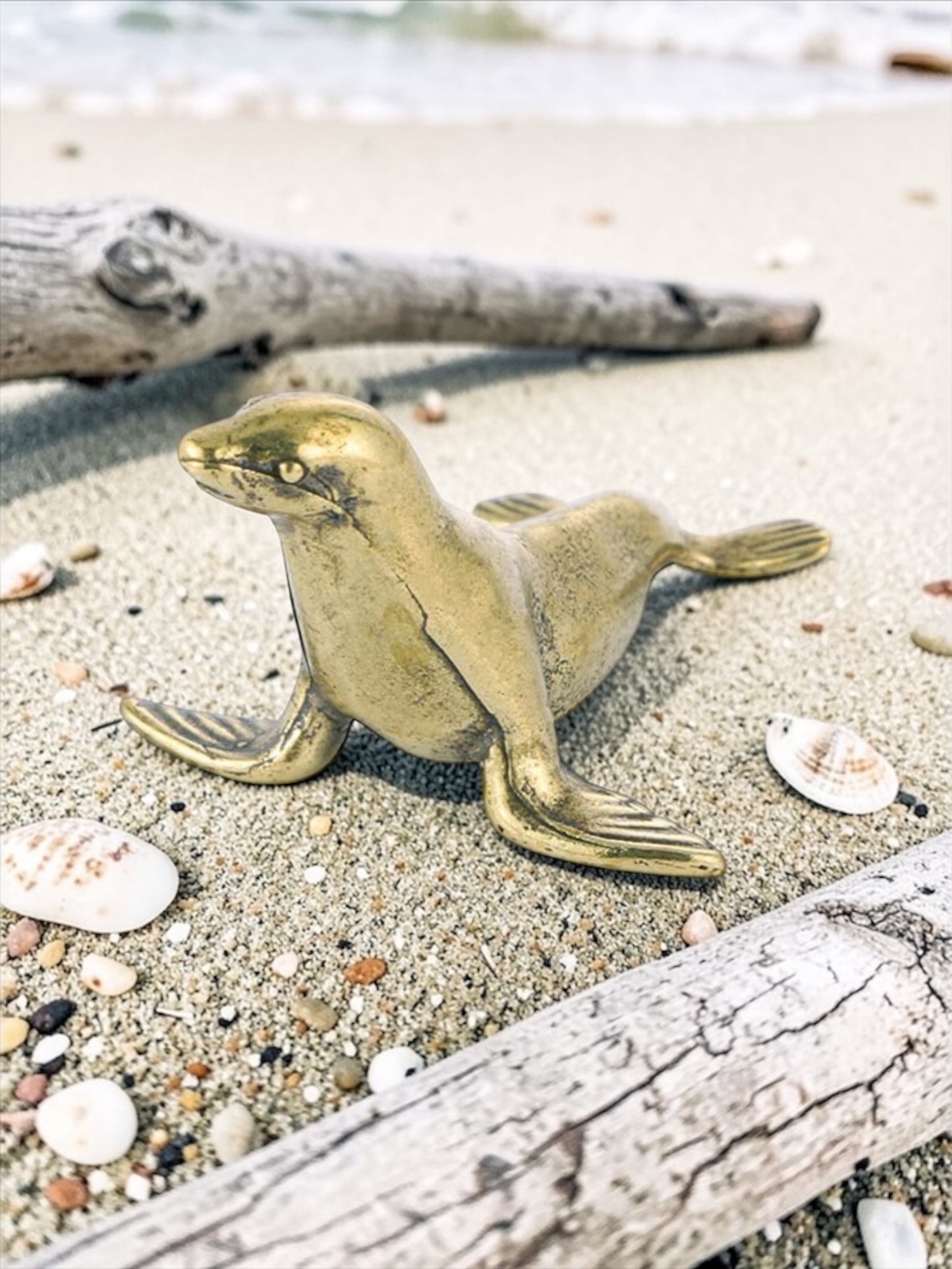 Brass Mini Seal Collectible Figurine