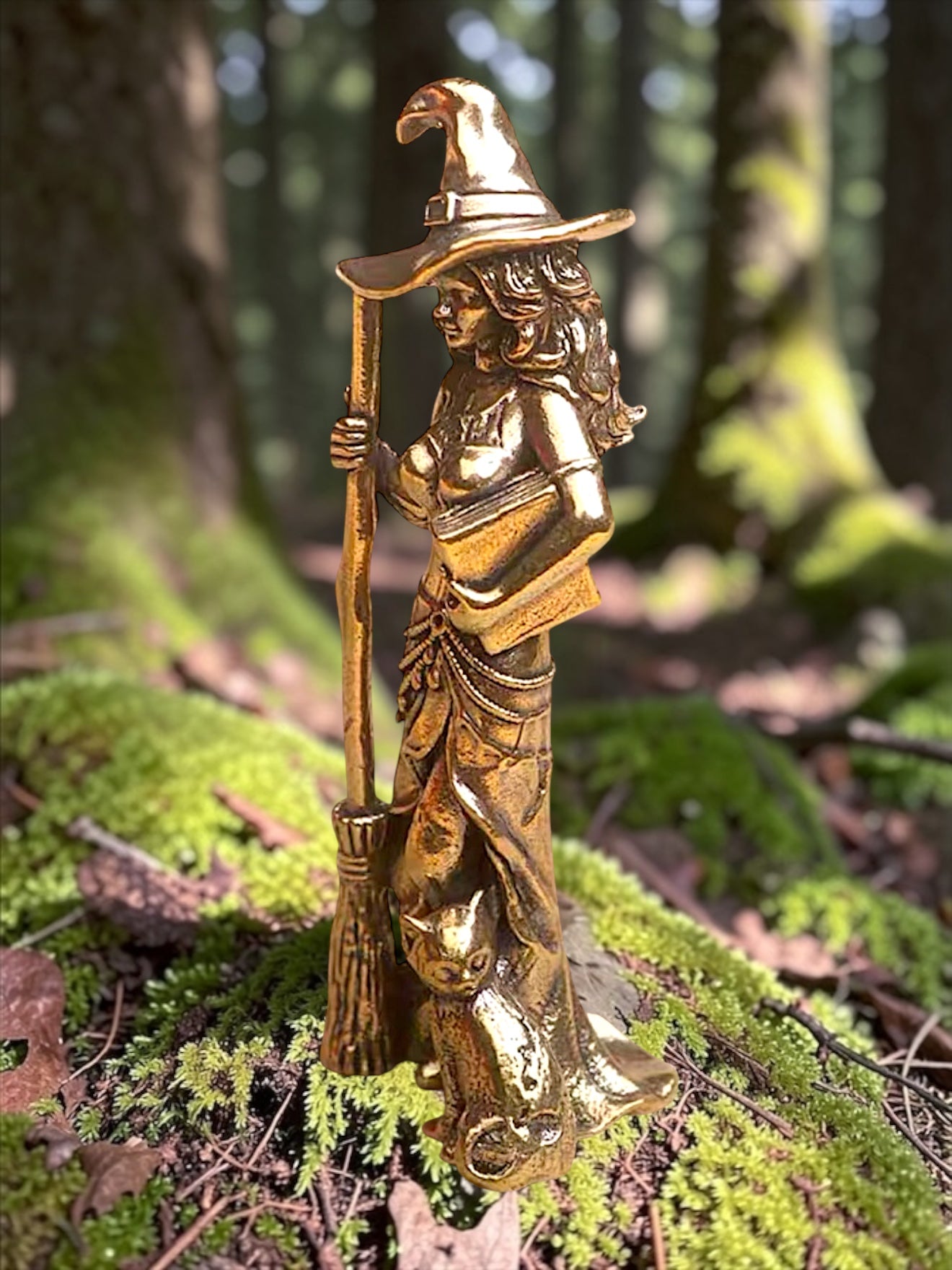 Brass Mini Witch Collectible Figurine