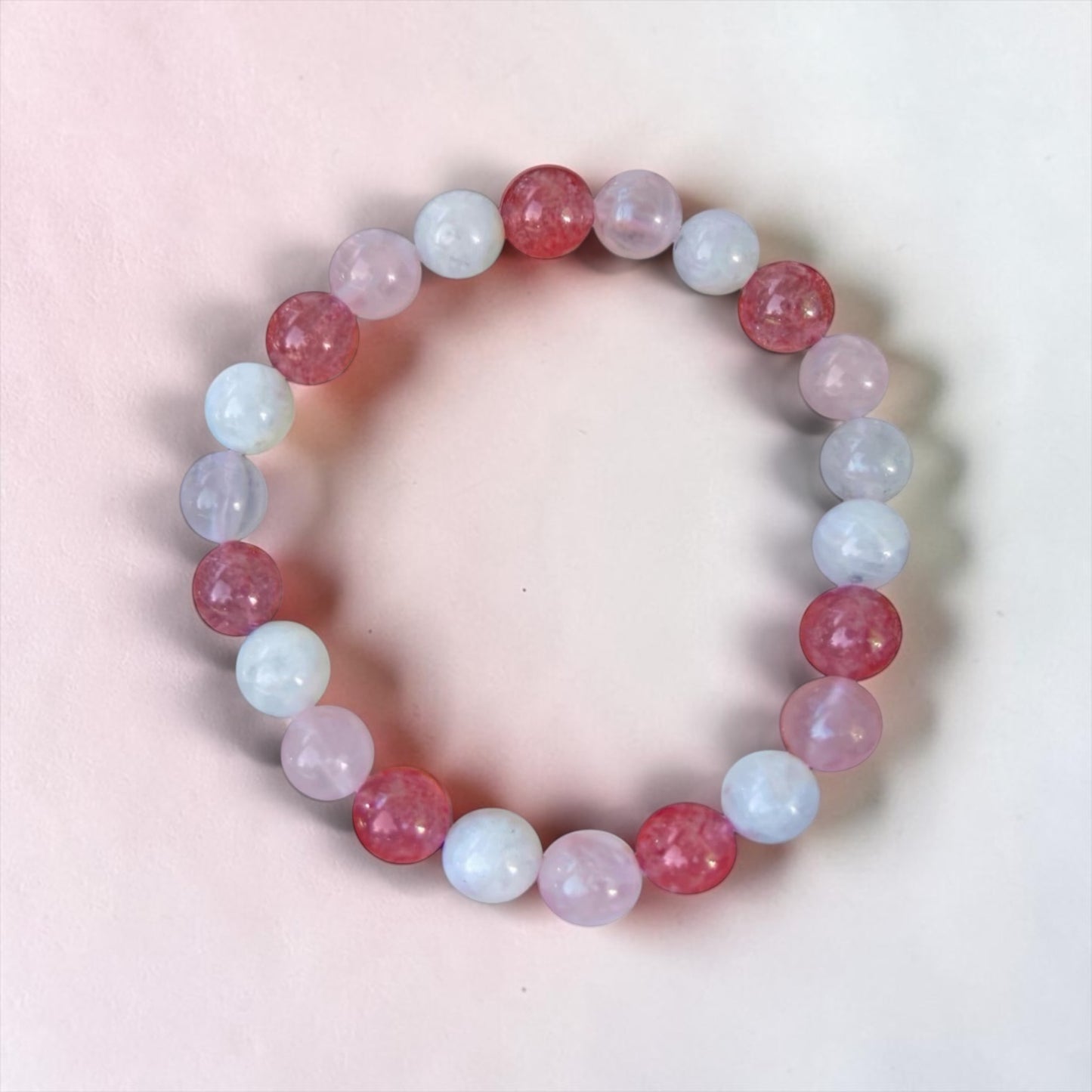 Reiki Crystal Healing Beaded Bracelet - Attracting Love