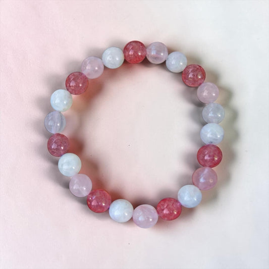 Reiki Crystal Healing Beaded Bracelet - Attracting Love