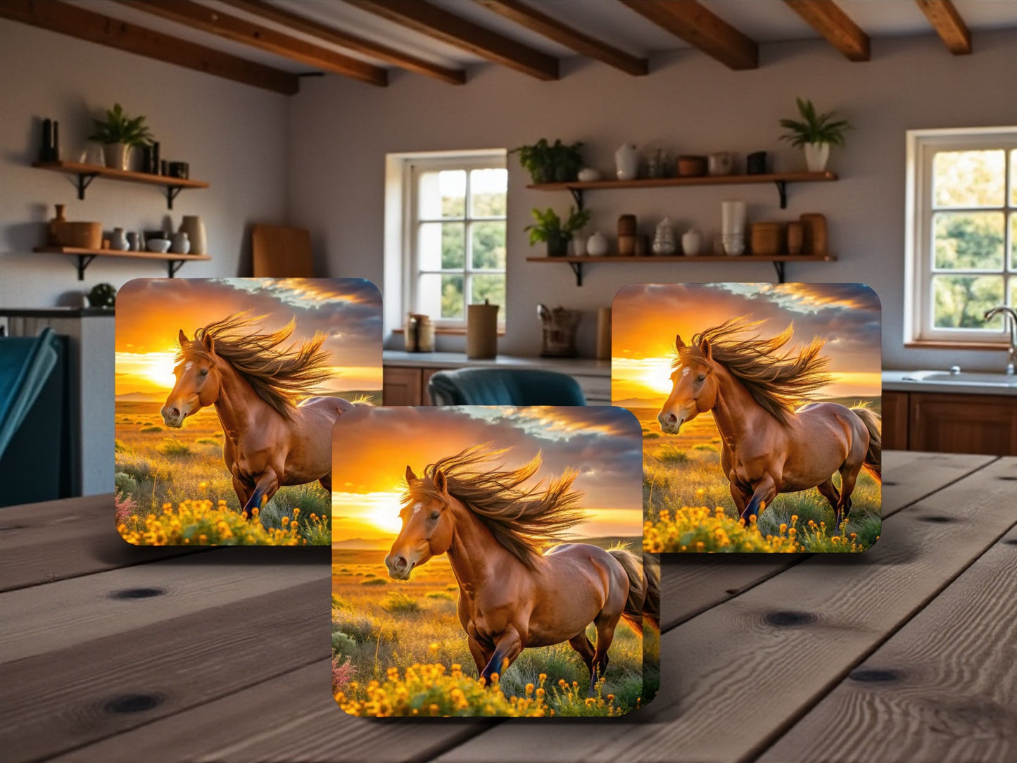 Year Of The Horse Coaster Set
