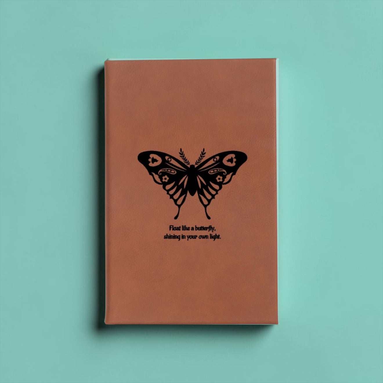 Faux Leather Lined Journal: Float Like A Butterfly