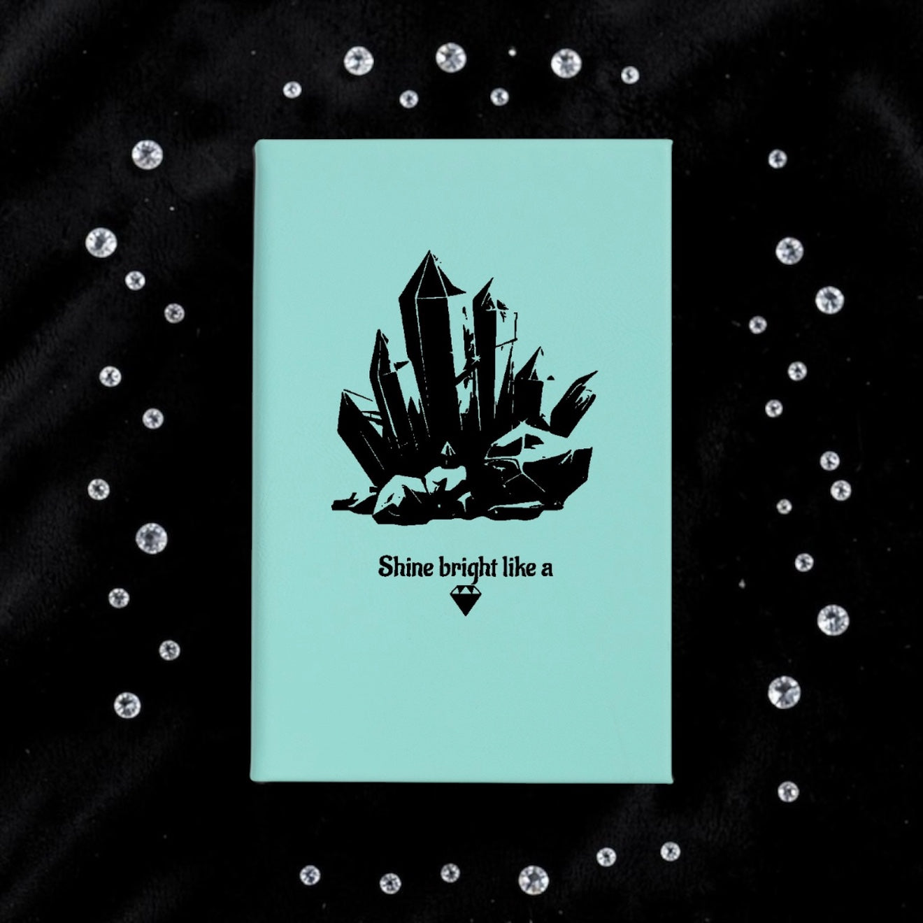 Faux Leather Lined Journal: Shine Bright
