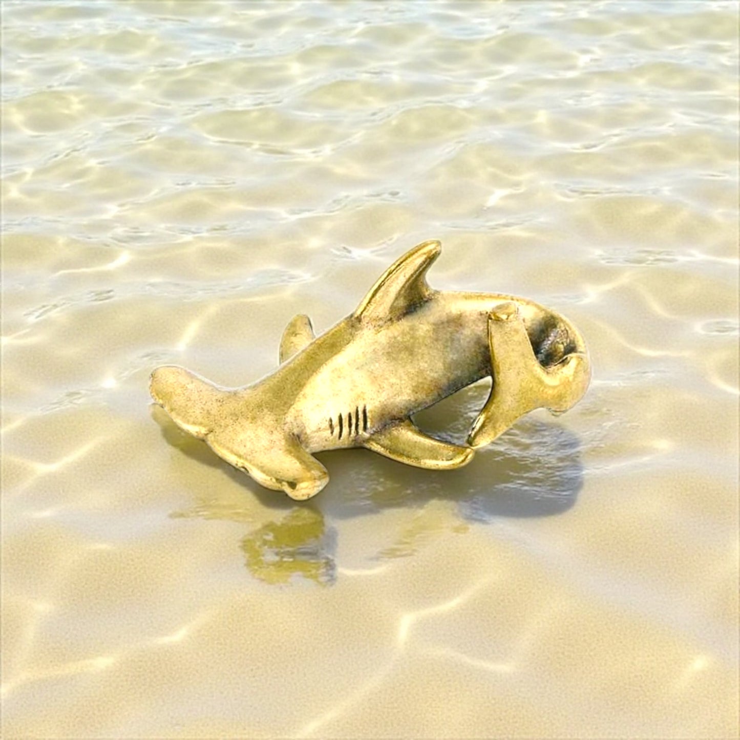 Brass Mini Shark Collectible Figurine