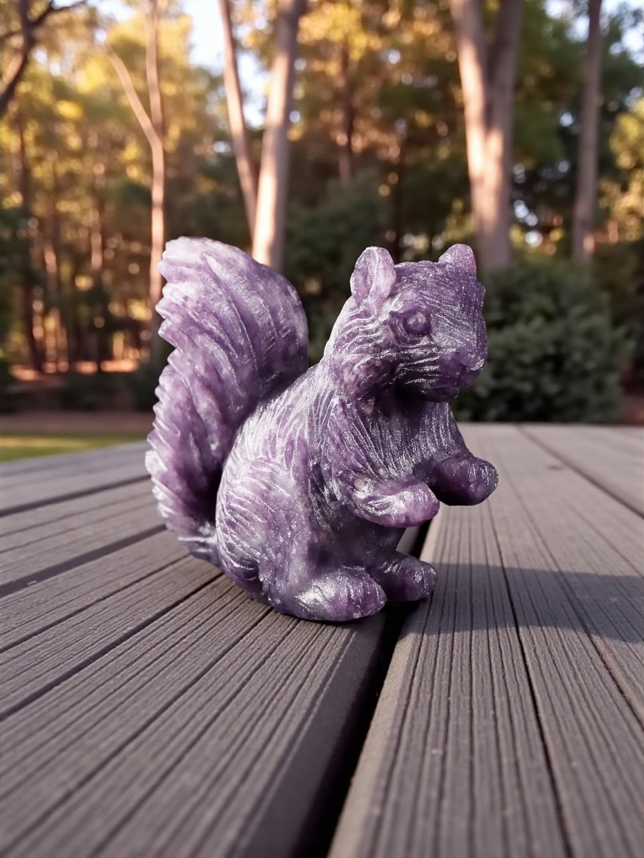 Crystal Squirrel Figurines
