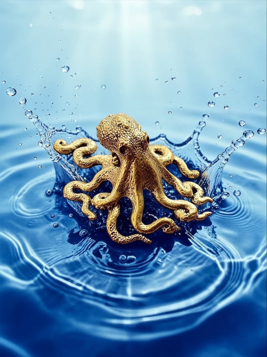 Brass Mini Octopus Collectible Figurine