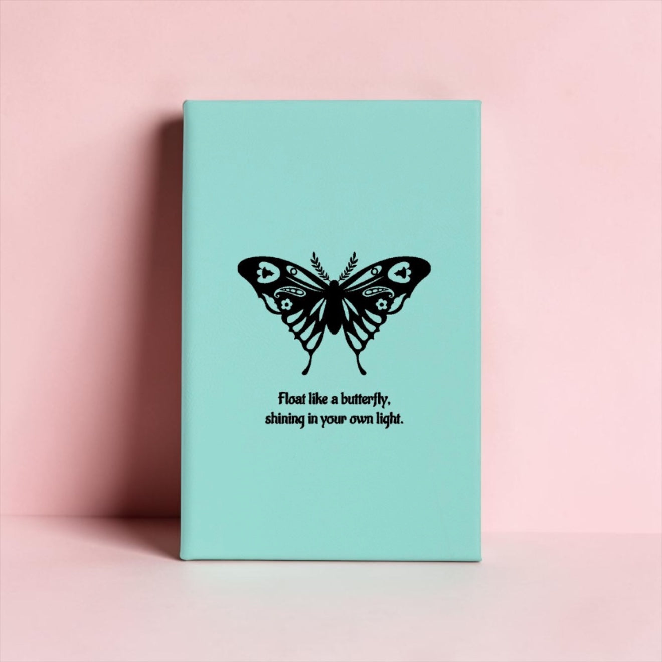 Faux Leather Lined Journal: Float Like A Butterfly