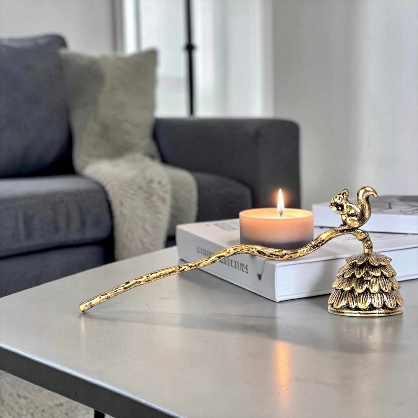 Retro Bronze Candle Snuffer