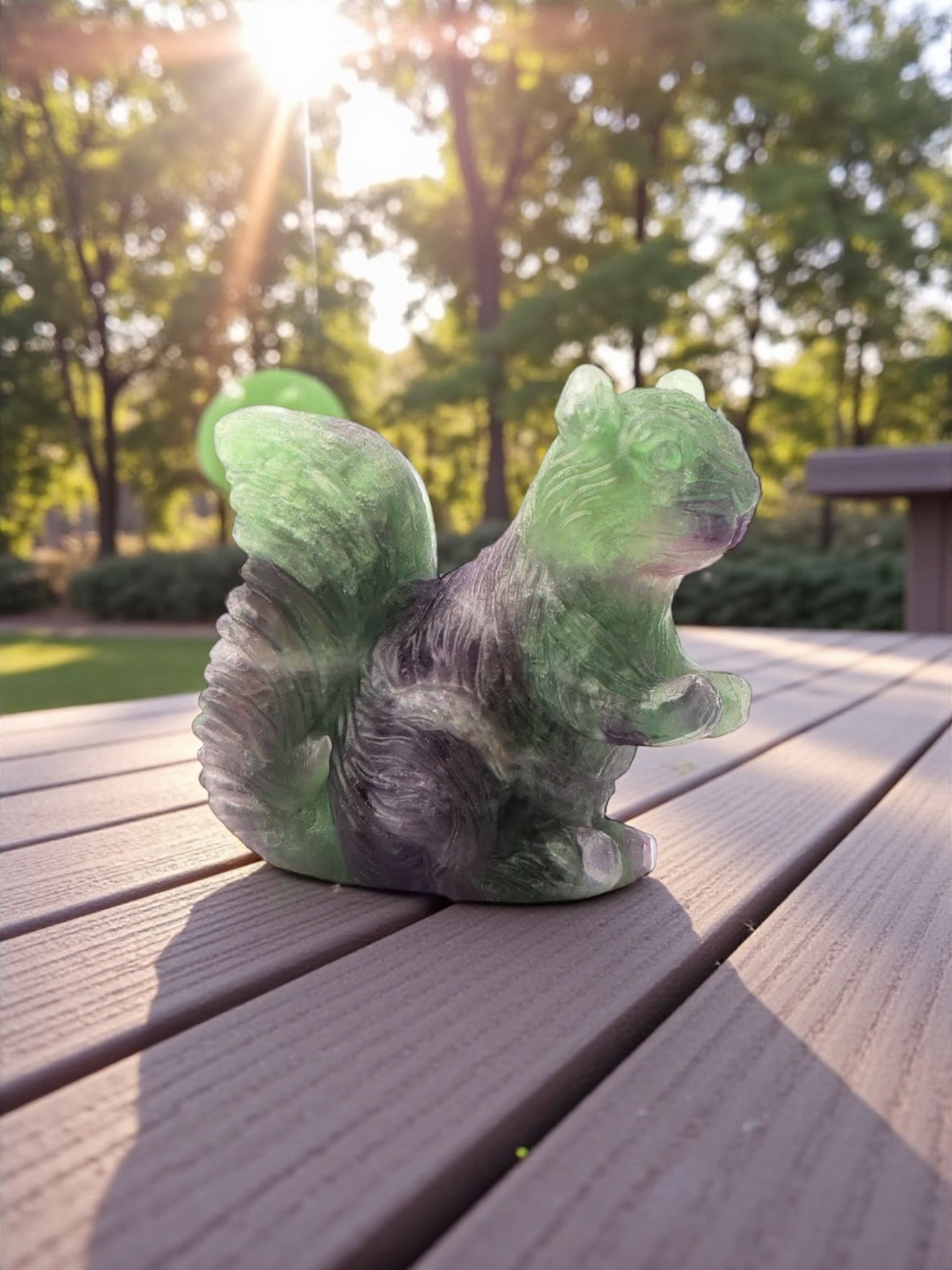 Crystal Squirrel Figurines