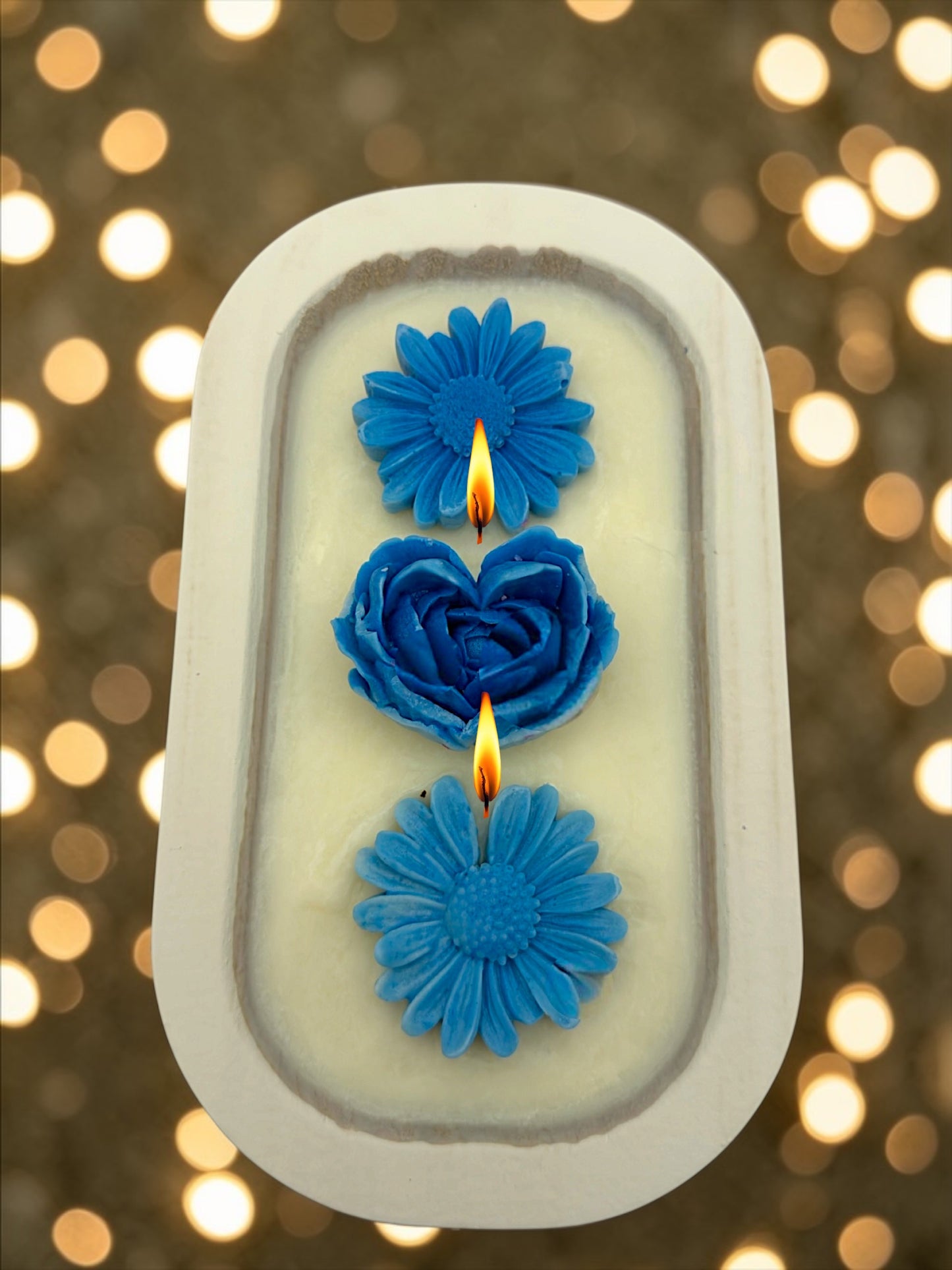White Sage Spring Flowers Candle