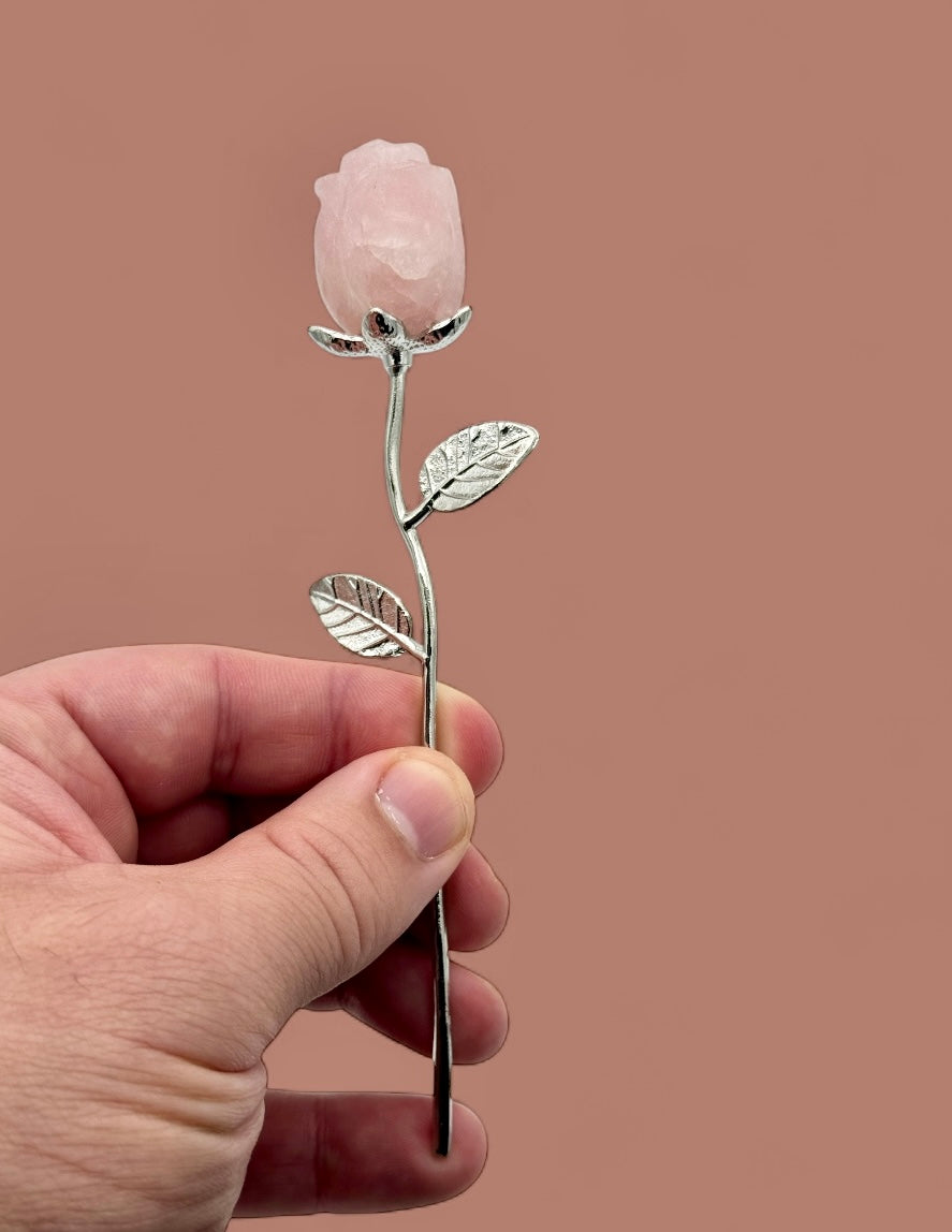 Crystal Rose Flower Ornament