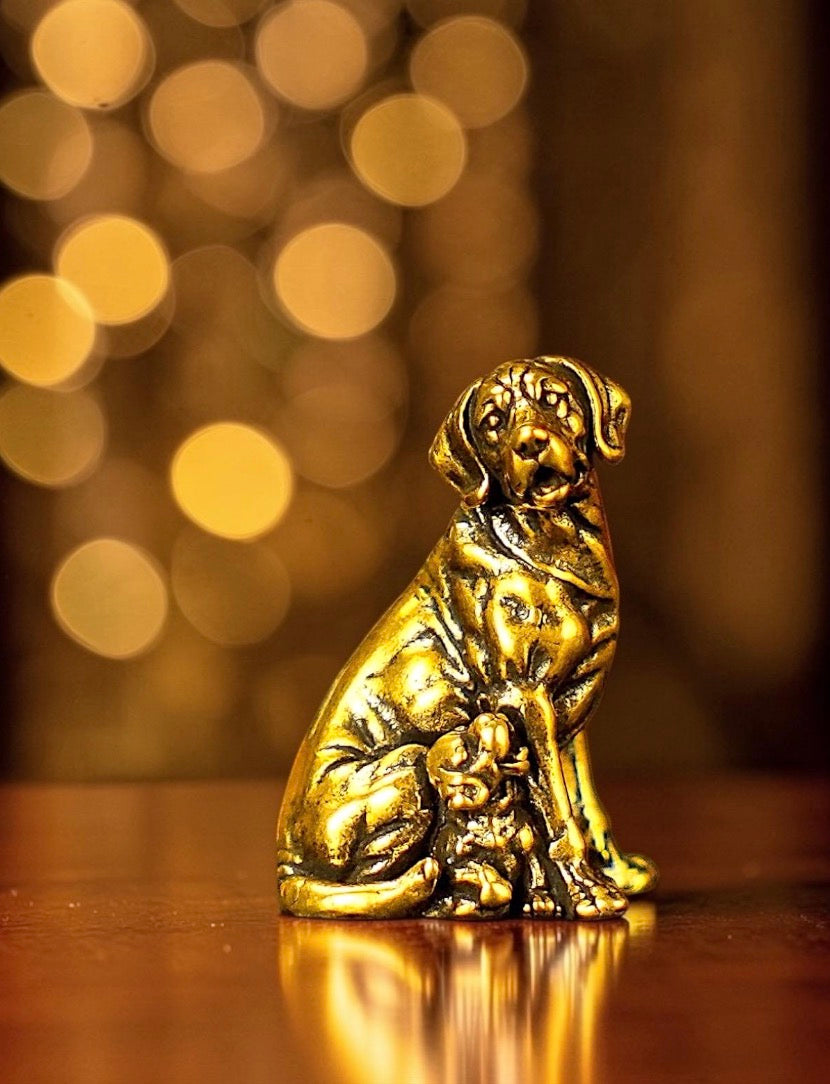 Brass Mini Dog Figurines