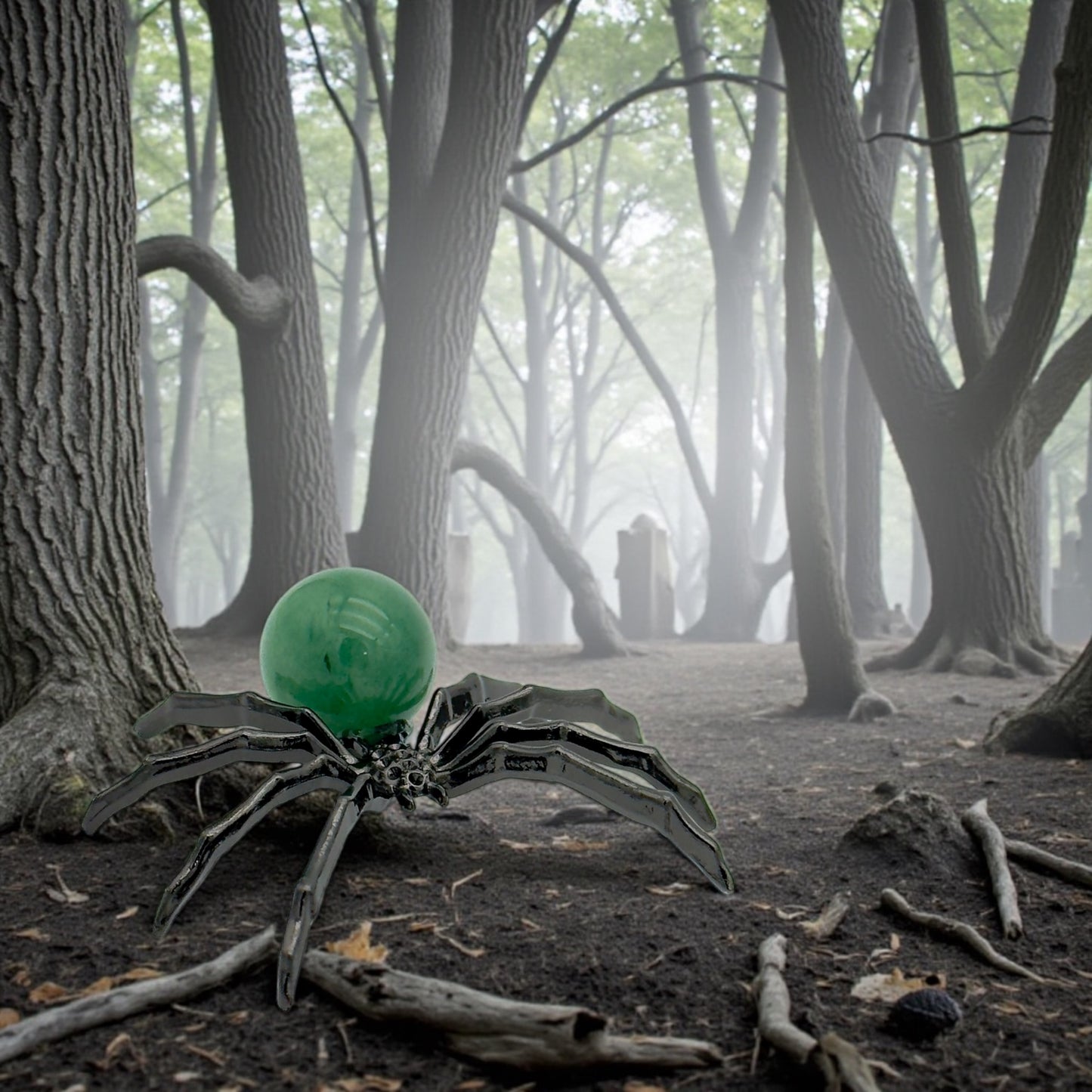 Spider Crystal Ball Figures