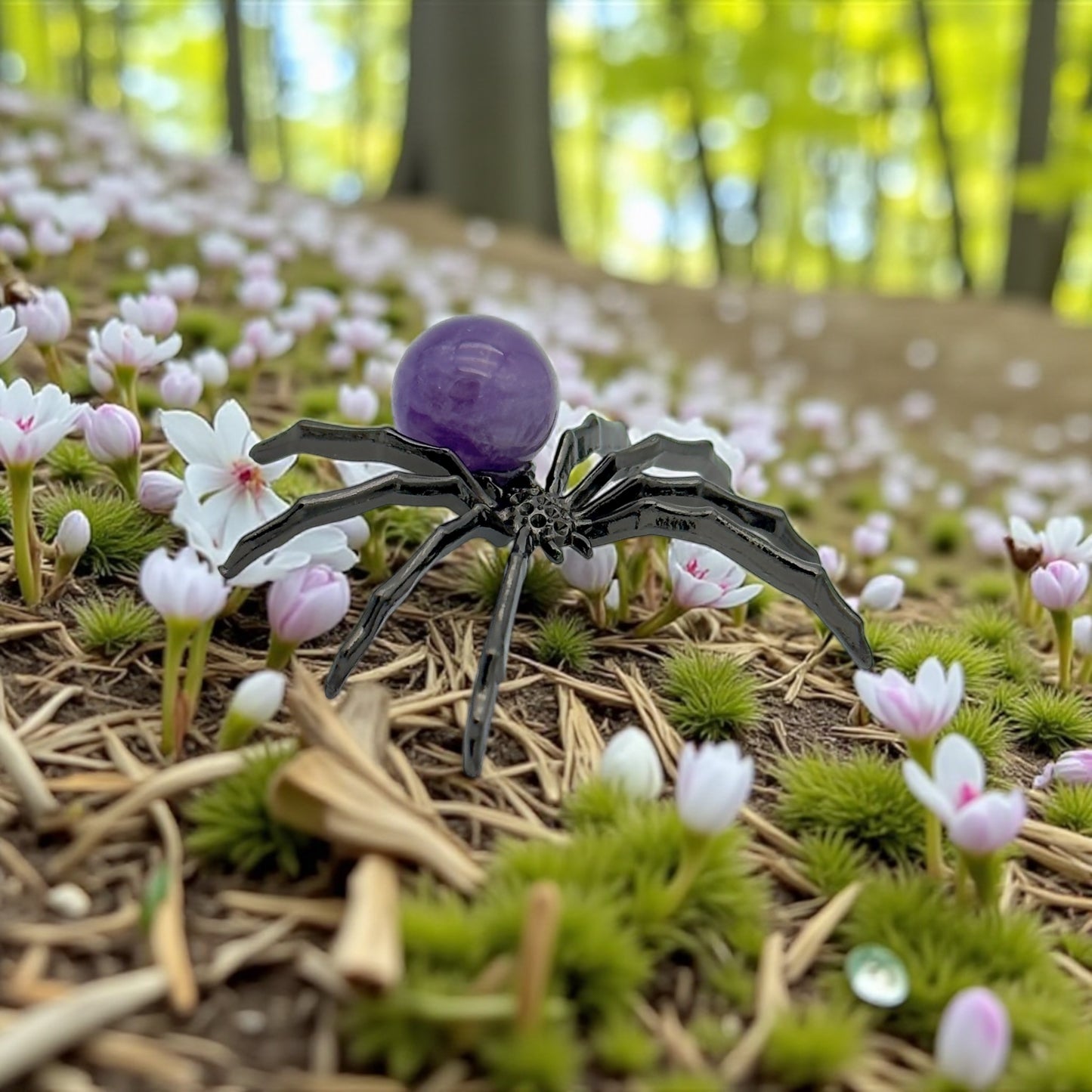 Spider Crystal Ball Figures