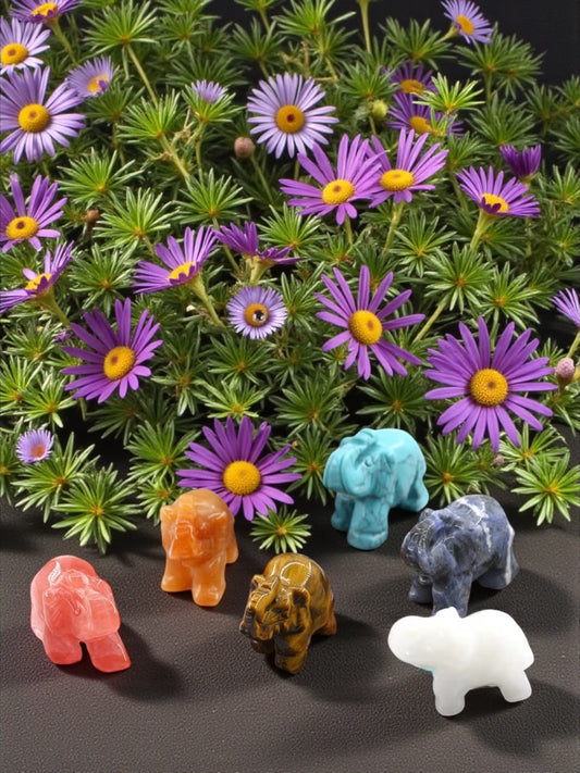 Crystal Figurine Elephants