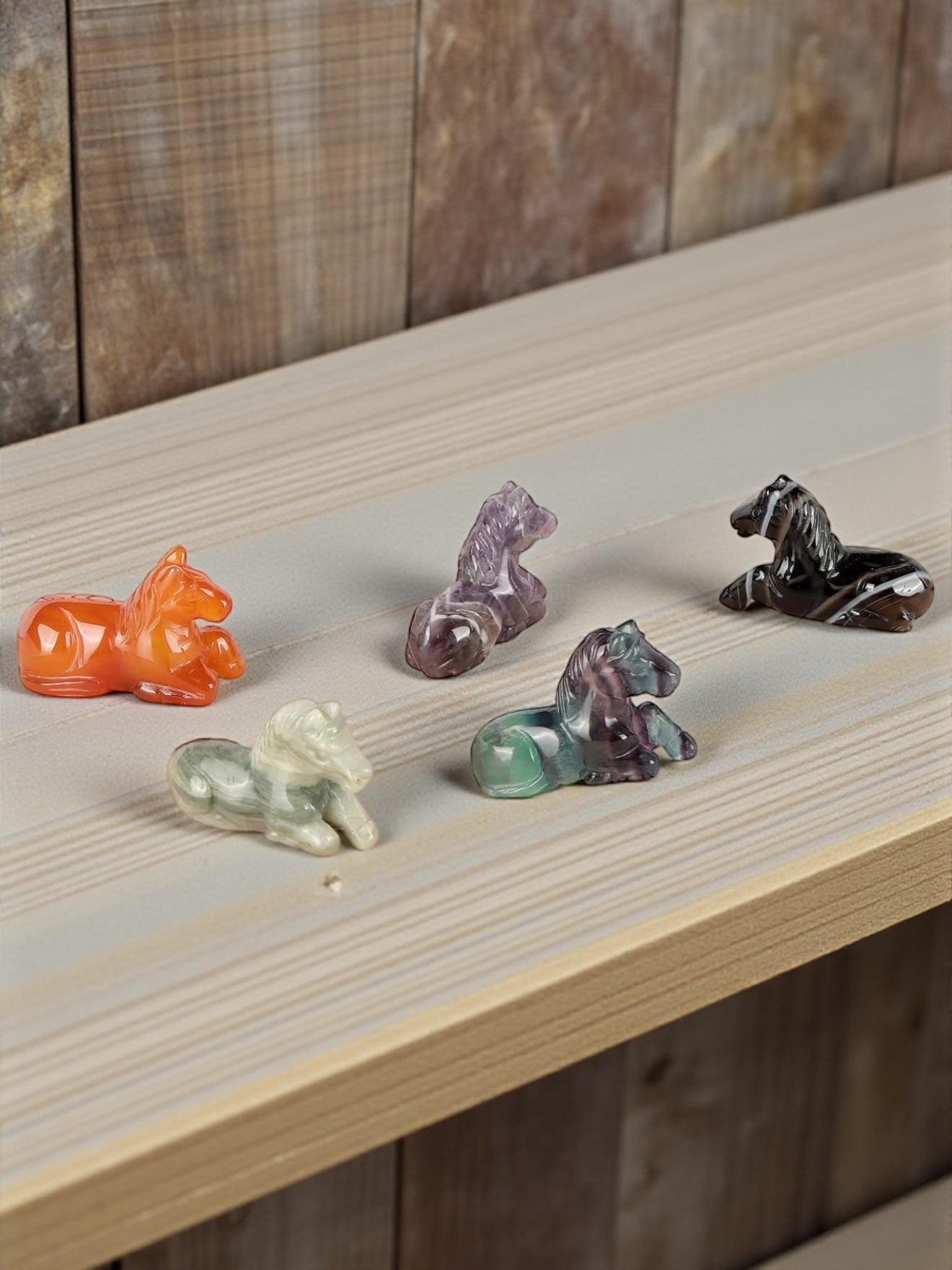 Crystal Horse Figurines
