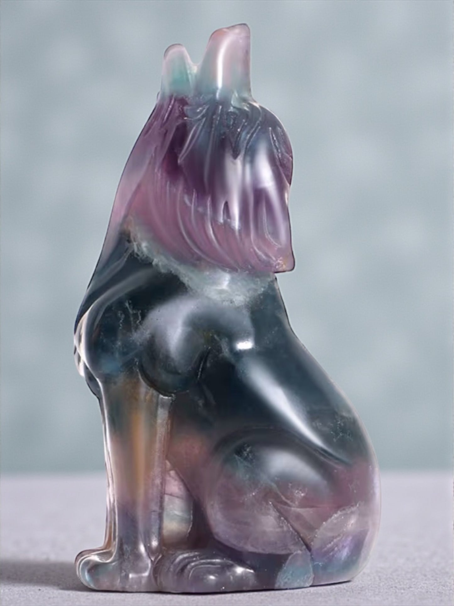 Crystal Wolf Figurines