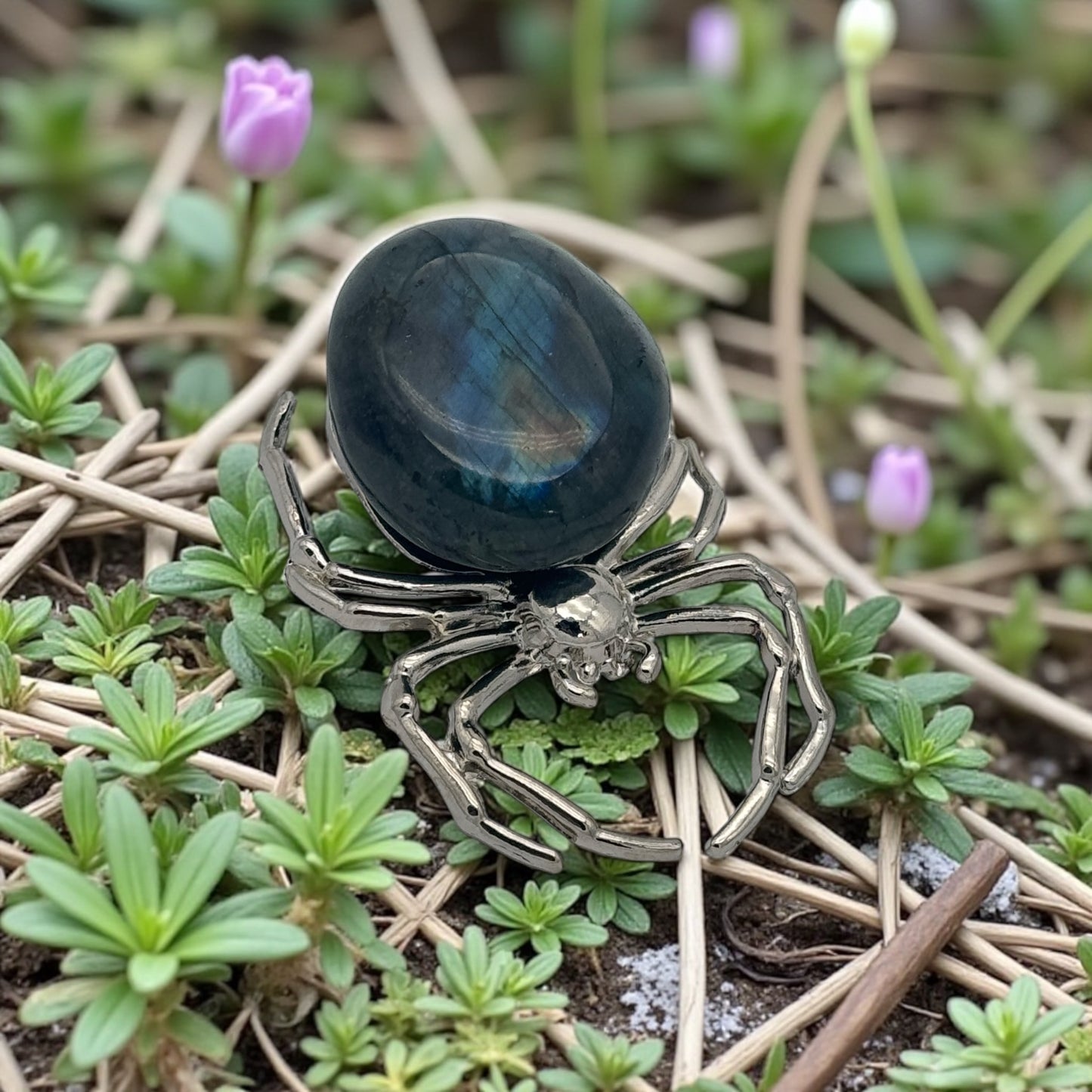 Vintage Crystal Spiders Ornament