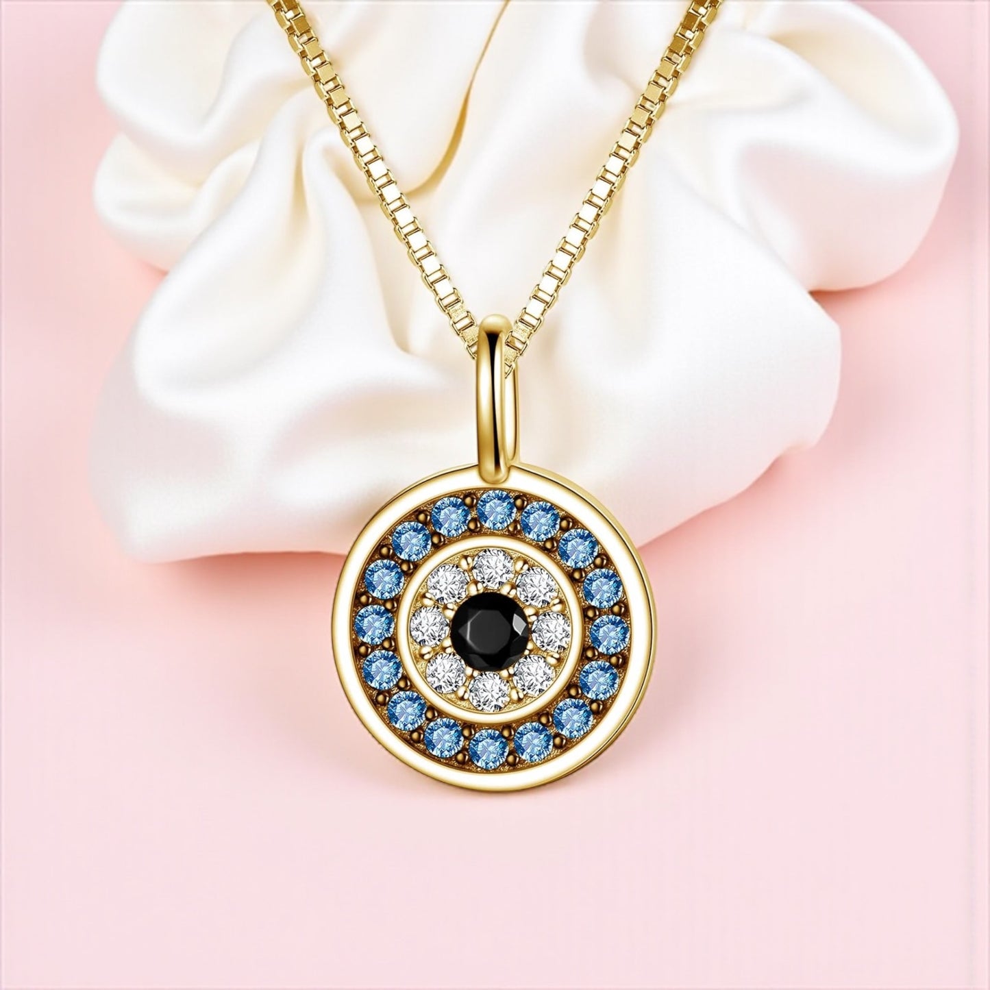 Sterling Silver Evil Eye Necklace